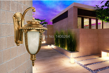 Lámpara de pared de estilo europeo antiguo para exteriores, lámparas para pesca pequeñas E27 (bronce) 2024 - compra barato