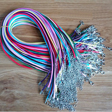 50pcs/lot 17-19 Inch Adjustable mixed colors Necklace Korea Wax rope Cord String 1.5mm 2.0mm For DIY Jewelry Making (K05343) 2024 - buy cheap