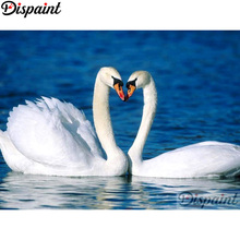 Dispaint Full Square/Round Drill 5D DIY Diamond Painting "Animal white swan" 3D Embroidery Cross Stitch Home Decor Gift A11096 2024 - buy cheap