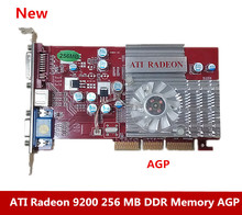 Бесплатная доставка Новый ATI Radeon 9200 256 MB DDR память AGP 4X 8X, VGA Видеокарта 2024 - купить недорого