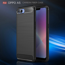 Para Oppo AX5 TPU suave cepillado de fibra de carbono armadura Coque Capa parachoques a prueba de golpes contraportada para OPPO A5 caso fundas Shell 2024 - compra barato