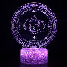 Pisces-Lámpara LED de noche con 7 colores, lámpara de ambiente táctil, regalo de Navidad, triangulación de envíos 2024 - compra barato
