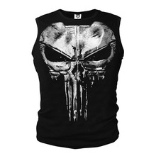 Cool Punisher Daredevil Tank Punisher Black 3XL 4XL Ghost Vest For Men Tank Tops 2024 - buy cheap