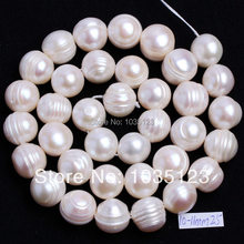 Perlas cultivadas en agua dulce, hilo de cuentas sueltas de 10-11mm, Natural, blanco, 15 ", fabricación de joyas, w560 2024 - compra barato