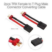 2pcs Female TRX Connector to Male Deans T-Type Plug Ultra Adapter Wire Harness for Traxxas RC Car Accessories 2024 - buy cheap