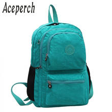 Повседневные женские рюкзаки ACEPERCH для девочек-подростков, школьный ранец для женщин, водонепроницаемый нейлоновый женский рюкзак для ноутбука 2024 - купить недорого