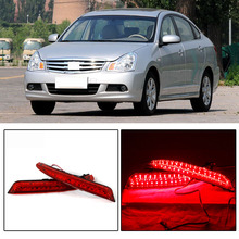 CAPQX 1 Pair For Nissan Almera Bluebird Sylphy 2009 2010 2011 Rear Bumper LED Reflector Brake light Praking Warning Lamp 2024 - buy cheap