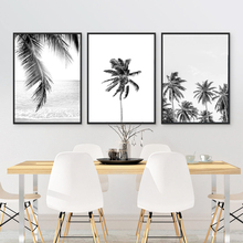 Modern Decor Tropical Palm Leaf Landscape Canvas Art Print Posters Nordic Black and White Painting Home Decoration Wall Picture 2024 - buy cheap