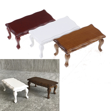 1PCS 1/12 Wooden 9.2cm*4.5cm*4 Dollhouse Miniature Tea Table Furniture Wavy-Edged Coffee End Table 2024 - buy cheap