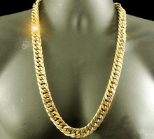 Ожерелье мужское из натурального желтого золота, тяжелое прочное панцирное плетение, цепочка 24 дюйма, 10 мм 2024 - купить недорого