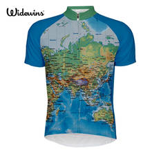 world Map Men's Pro Cycling Jersey Short Sleeve Jerseys Bicycle Road Mtb Bike Cycling Clothing Tops Maillot Ciclismo hombre 7065 2024 - buy cheap