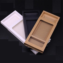 Cajas de papel kraft con ventana de pvc, caja de regalo para teléfono móvil blanco y negro, 10 Uds. 2024 - compra barato