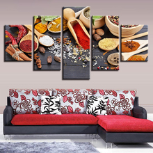 Modular Canvas Pictures HD Prints 5 Pieces Sticky Rice Pepper Spoon Paintings Wall Art Modern Decor Living Room No Framed 2024 - buy cheap