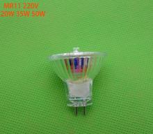 1pcs Halogen Bulb MR11 220V 35W 50W Dimmable Spot Lights Glass 35MM Downlight Fitting Wall Lamp 2024 - buy cheap