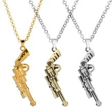 dongsheng Gun Pendant Necklace Punk Rock Jewelry Men Women Revolver Gun Necklace Fashion Bronze Gold Choker Necklaces 2024 - buy cheap