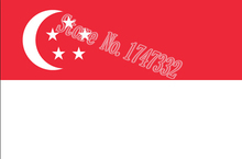 Singapore  Asia National Flag All Over The World hot sell goods 3X5FT 150X90CM Banner brass metal holes 2024 - buy cheap