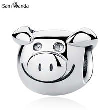 New Authentic 925 Sterling Silver Charm Bead Remarkable Piggy Charms Fit Pandora Bracelets & Bangles Diy Women Jewelry Making 2024 - buy cheap