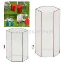 Molde de jabón de plástico transparente con forma hexagonal, para manualidades, DIY 2024 - compra barato