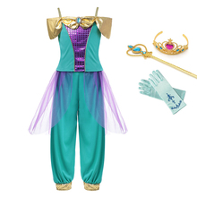 YOFEEL Aladdin's Lamp Jasmine Dress for Girl Child Costume Fancy Animated Clothes Sleeveless Kids Belly Dance Princess Dress set 2024 - buy cheap