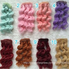 10PCS/LOT Wholesale NEW Arrival 15*100CM Synthetic Hair Doll Wavy 1/3 Wig Doll BJD 1/8 2024 - buy cheap