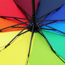 Модный Радужный складной зонт для мужчин и женщин, водный зонт от солнца, очень популярный креативный трехслойный детский зонт для взрослых 2024 - купить недорого