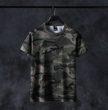 Men's Cotton Large Round-collar Men's and Women's Camouflage Short Sleeve T-shirts Thin Loosely Printed T-shirts 2024 - buy cheap