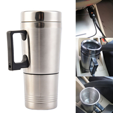 Car Water Heater Mug Electric Heating Cup Kettle Heated Cigarette Lighter Stainless Steel Surface 2024 - buy cheap