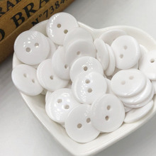 50/100 pcs White New 15mm 2 holes Plastic Button/Sewing lots Mix PT270 2024 - buy cheap
