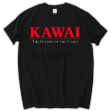 Novo kawai piano logotipo preto camiseta masculina camisa de algodão dos homens tshirt verão topos frete grátis camiseta-camisa 2024 - compre barato