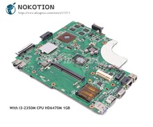 NOKOTION материнская плата для ноутбука Asus K43LY K84HR основная плата SR0DQ I3-2350M CPU HD 6470M graphics 2024 - купить недорого