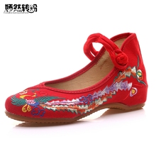 Zapatos planos chinos para mujer, calzado con bordado de balé Phoenix, zapatos informales de tela de lona, de talla grande 43 2024 - compra barato
