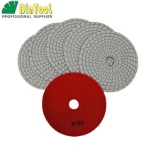 DIATOOL 6pcs 125MM 100# Diamond Flexible Wet Polishing Pad For Stone, White Bond, Spiral Type Dia5" Free-shipping 2024 - buy cheap