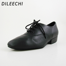 DILEECHI Real Leather Flats Men's Modern Dance Shoes Ballroom dancing shoes Big size 48 Tango Party Wedding Square dance shoes 2024 - buy cheap