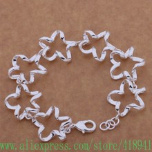 Silver Plated bracelet, Silver Plated fashion jewelry Full 3 d star /dzpamqwa barajrya AH092 2024 - buy cheap