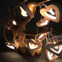 Cadena de luces LED con forma de corazón de melocotón, lámpara de amor alimentada por batería, decoración para fiesta, Festival, árbol de Navidad, 2,2 M/20 2024 - compra barato