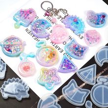 DIY Handmade Crystal Epoxy Silicone Mold UV Jewelry Pendant Resin Molds Making Crafts Tools Quicksand Star Moon Cat Model Mould 2024 - buy cheap