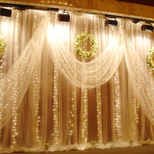 Icicle led 2 m x 2 m led cortina de fadas luz da corda 204 led luz de natal para casamento casa decoração de festa de jardim 2024 - compre barato