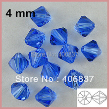 Free Shipping! 720pcs/Lot,  Chinese Top Quality 4mm Sapphire Crystal Bicone Beads 2024 - buy cheap