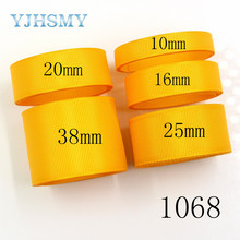 YJHSMY,J-181016-L10mm,16/25mm 5 yards Solid Color Ribbons Thermal transfer Printed grosgrain,clothing Accessories DIY handmade 2024 - buy cheap