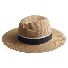 Женская соломенная шляпа с широкими полями, женская летняя кепка Панама, шляпа с широкими полями, 20 2024 - купить недорого