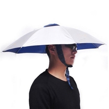 Sombrero con sombrilla a prueba de lluvia y viento, gorra plegable con protección UV, ajustable, manos libres, para pesca 2024 - compra barato