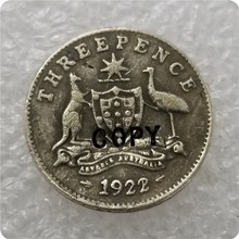 1922/1 Australian Threepence copy coin 2024 - buy cheap