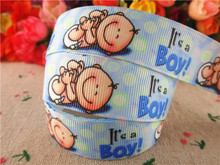 15060615, 7/8'' (22mm) 50 yards baby boy printed grosgrain ribbons cartoon ribbon hair accessories tape 2024 - buy cheap