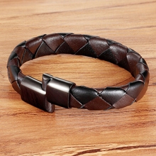 TYO Big Discount Price Braided Bracelet Black & Coffee Adjustable Size Leather Charm Bracelet For Male Birthday Party Gift 2020 2024 - buy cheap