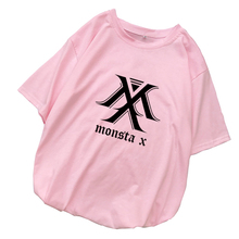 New T Shirts Women MONSTA X Kpop Tops Harajuku Streetwear Summer Short Sleeve Korean Casual Loose Tee Shirt Femme Camiseta Mujer 2024 - buy cheap
