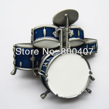 Retail New Vintage Drum Kit Blue Enamel Music Belt Buckle Gurtelschnalle Boucle de ceinture BUCKLE-MU011BL  Free Shipping 2024 - buy cheap