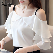 womens tops and blouses blusas mujer de moda 2021 chiffon blouse Hanging bandwidth is thin and thin womens clothing 3571 50 2024 - buy cheap