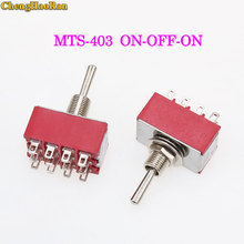 ChengHaoRan, 1 Uds., Mini interruptor de palanca en miniatura MTS-403 On-Off, 3 posiciones, interruptor basculante 4PDT, 12 Pines, 2A250V/5A125VAC 2024 - compra barato
