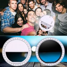 Универсальное светодиодное кольцо для селфи, вспышка, портативный мобильный телефон, 36 светодиодов, лампа для селфи, светящееся кольцо с зажимом для iPhone 8 7 6 Plus Samsung 2024 - купить недорого