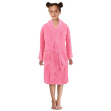 ARLONEET Children's long flannel robe bathrobe belt Boys Girls Solid Flannel Bathrobes Towel Night-Gown Pajamas  Sleepwear cj13 2024 - buy cheap
